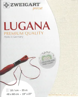 Immagine prodotto di Tessuto Evenweave LUGANA Zweigart pretagliato 25 ct. 3835 colore 899 naturale 48x68 cm