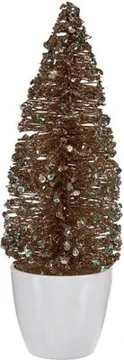 Imagen del producto de Árbol de Navidad pequeño, color menta, de plástico, color champán, 9 x 28 x 9 cm