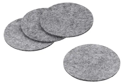Zdjęcie produktu dla Podstawki pod szklanki Filcowe pogrubione i długie seria ALIA jasnoszare 10 cm 4 szt