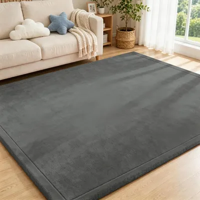 Imagen del producto de Alfombra para gatear para bebés, fabricada en espuma viscoelástica, de 200 x 150 x 2,5 cm, con una base antideslizante suave, plegable, ideal para habitaciones infantiles
