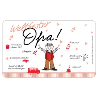 Produktbild von Frühstücksbrettchen weltbester Opa, Frühstücksbrett Schneidebrettchen Vesperbrett