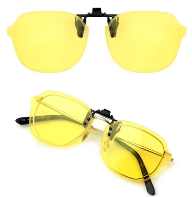 Produktbild von CREYESTAL Polarisiert Nachtfahrbrille Clip für Brillenträger, Überzieh Nachtsich