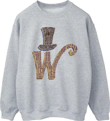 Produktbild von Willy Wonka - "W Logo Hat" Sweatshirt für Herren BI50539 (XL) (Grau)