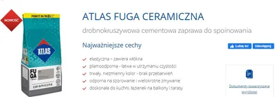 Zdjęcie produktu dla ATLAS KERAMIKFUGENMÖRTEL - 136 silber 2kg