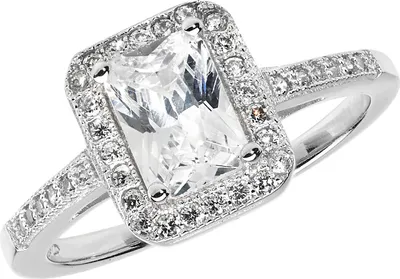 Produktbild von Eleganter 925 Sterling Silber Solitär Verlobung Damen - Ring mit Zirkonia, 50 (15.9); TRS22290RSK