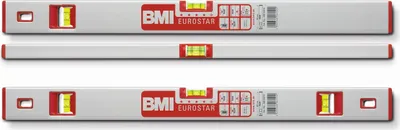 Produktbild von BMI Wasserwaage Eurostar, Länge 60 cm, eloxiert, + Magnet, spiegelfreie Ablesung