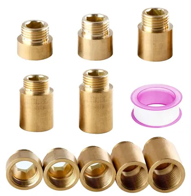 Produktbild von Solidchoice - 5 Stück Messing-Verlängerungsstücke für Wasserhähne