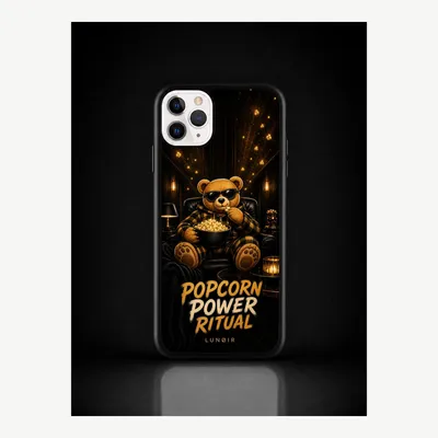 Productafbeelding van iPhone 11 Pro hoesje, telefoonhoesje, beschermhoesje, case met popcornmotief – LUNØIR ©