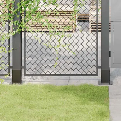 Produktbild von Möbel Pfostenträger Quadrat 4 Stk. 91x91 mm Pulverbeschichteter Stahl - Zaunzubehör &48048