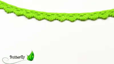 Produktbild von 3m Spitzenborte 11mm, 100% Baumwolle, Farbe:maigrün / lindgrün 550