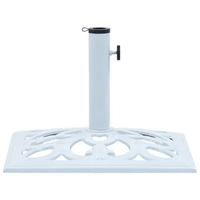 Zdjęcie produktu dla vidaXL Stojak na parasol biały 12 kg 49 cm żeliwny
