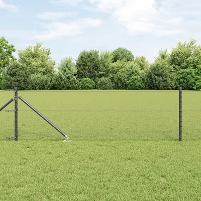 Produktbild von Sechseckzaun Grau 0.6x10 m Stahl, Zaunzubehör DesignMöbel Neu