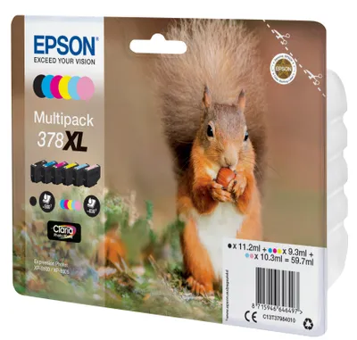 Immagine prodotto di Epson Multipack 378 XL Ink Cartridges - Black. Yellow. Cyan. Magenta. Light Magenta. Light Cyan