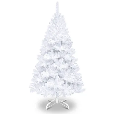 Image de Jopassy Sapin de Noël artificiel 180cm (Ø env. 106 cm) avec 770 pointes et système de pliage à montage rapide, difficilement inflammable, support métallique inclus,Blanc