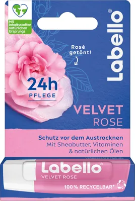 Labello Velvet Rose Lippenpflege rosig-strahlende Lippen Packung 4,8g
