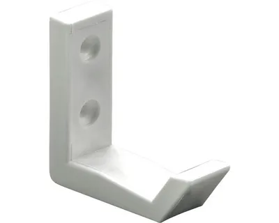 Produktbild von Garderobenhaken 1 Haken Kunststoff weiß LxBxH 57x18x51 mm