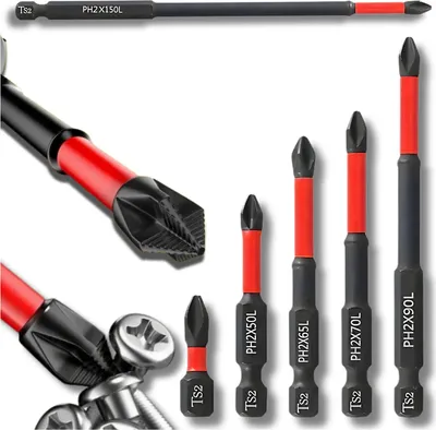 Immagine prodotto di Set di 6 punte ad impatto 25-150 mm per avvitatore