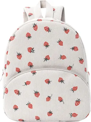 Produktbild von Kinderrucksack Cartoon Design, weiß, gepolsterte Schultergurte, 1 Hauptfach, für die Schule