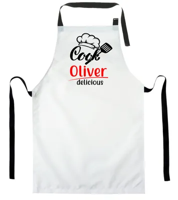 Produktbild von Personalisierter Kinderschürze Jugend Malschürze Kunstkittel Kochschürze Apron Teenageralter Werkschürze mit einem motiv Kochen Sie lecker mit Name [074]