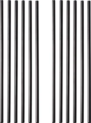 Produktbild von GRÄWE Edelstahl Trinkhalme 12er Set Schwarz Gerade