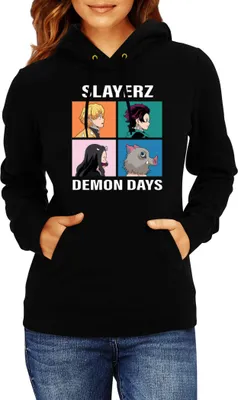 Produktbild von Damen Kapuzenpullover Japan Manga Anime Comics Animation Demon Anime Slayer All Slayerz, Lady 2XL / Schwarz