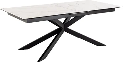 Zdjęcie produktu dla Irwine stół do jadalni 100x240cm z 1 przedłużeniem, biały.