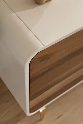 Immagine prodotto di Credenza moderna cassettiera in legno mobile in acciaio inox mobili bianchi mobili