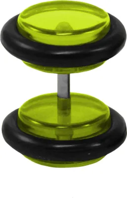 Produktbild von Fake Plugs Ohrstecker in verschiedenen Farben und Größen Größe - 4 mm Farbe - Grün
