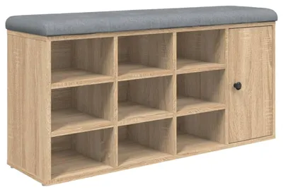 Obrázek produktu pro vidaXL Lavice na boty Sonoma dub 102x32x50 cm Materiál na bázi dřeva