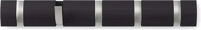 Produktbild von Umbra FLIP 5 Wandhaken, Kleiderhaken, Gaderobe, Gaderobenhaken, Wandgaderobe, Wohnen, Wohnaccessoire, Pappel, Driftwood/Nickel, 318850-1143