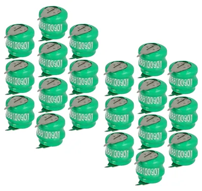 Produktbild von vhbw 20x NiMH Ersatz Knopfzellen-Akku (40 mAh, 2,4 V, NiMH)