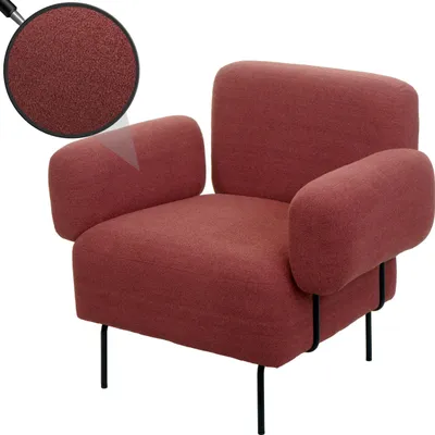 Produktbild von Lounge-Sessel MCW-L83, Cocktailsessel Polstersessel Sessel, Stoff/Textil Metall altrosa