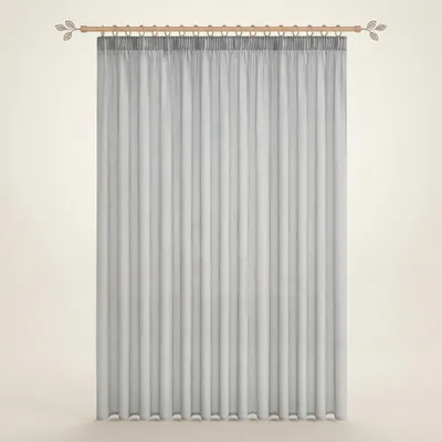Zdjęcie produktu dla Półprzezroczysta zasłona z woalu na taśmie marszczącej, 160 x 200 cm, szara