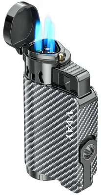 Produktbild von Sturmfeuerzeug Feuerzeug Stabfeuerzeug - Jetflamme - Metall - 7 x 4 x 2 cm