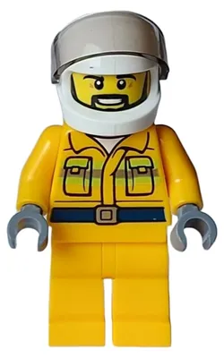 Immagine prodotto di LEGO Minifigura: Uomo, con strisce riflettenti, arancione brillante (codice cty1597)