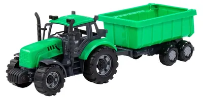 Image de Tracteur Cavallino avec remorque à benne basculante vert, échelle 1:32