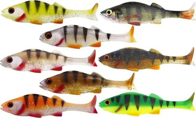 Produktbild von Westin Perch Shadtail 7cm 4g - 2 Gummifische, Farbe:Motoroil Perch