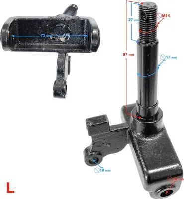 Obrázok produktu pre Ľavý predný náboj kolesa ATV Raptor 125