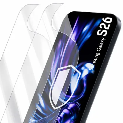 Produktbild von 2 Stück Hybridglas für Galaxy S26, Display Schutz Folie Splitterfrei Kratzfest