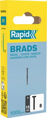 Productafbeelding van Rapid Tools 40109533 Rapid Nägel Typ 8, 15 mm, galvanisiert, Kleinpackung