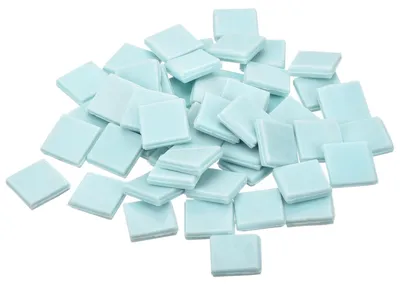 Mozaïektegels aus Glas, 50 Stück, 1,5 cm, helles Marineblau