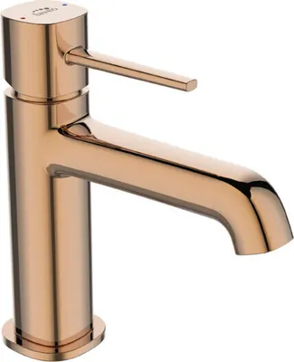 Produktbild von BADLAND Waschtischarmatur Wasserhahn Kleine POLA Mischbatterie für Badezimmer in Rosegold + Click-Clack
