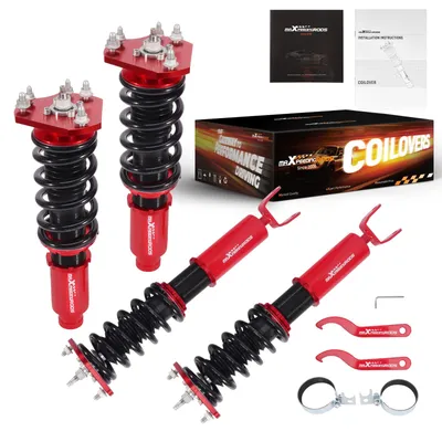 Imagen del producto de 4 amortiguadores para suspensión con muelles ajustables, compatibles con Honda Prelude BB1/BB2, BB6/BB8, modelos de 1992 a 2000