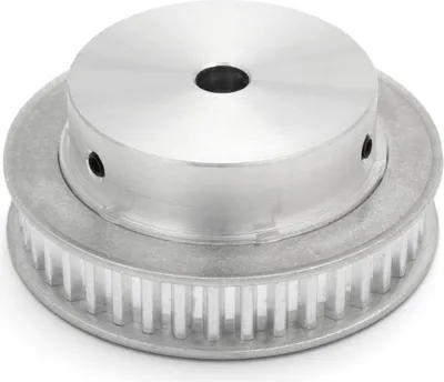 Produktbild von Zahnriemenrad T5 10mm breit - 40 Zähne, Bohrung 14,00mm H7 mit Klemmschrauben