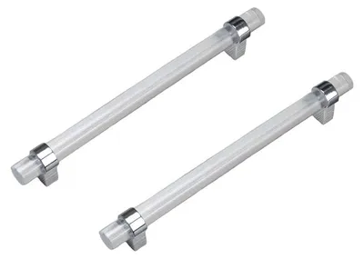 Imagen del producto de Herrajes de cocina 160 mm - Tiradores - Pomos de muebles - Pomos de puerta - Pomos de armario - Acrílico transparente