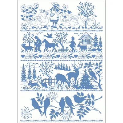Immagine prodotto di Schema per il conteggio del punto croce di Lindner "Silhouettes", 065