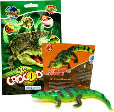 Produktbild von Blue Ocean Crocodiles Sammelfiguren 2025 - Planet Wow - Figur 4. Stumpfkrokodil