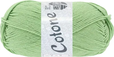 Produktbild von Lana Grossa COTONE 50 g vielseitiges Baumwoll-Basicgarn 125 m Farbe 127 - Frühlingsgrün