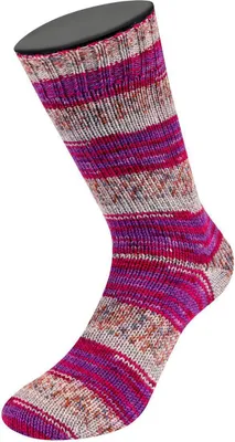 Produktbild von Lana Grossa - Meilenweit 100g Modello 4376 grège karamell pink fuchsia viola