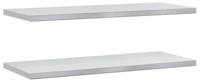 Obrázek produktu pro vidaXL Nástěnné police 2 ks. 100x40 cm stříbrná nerezová ocel